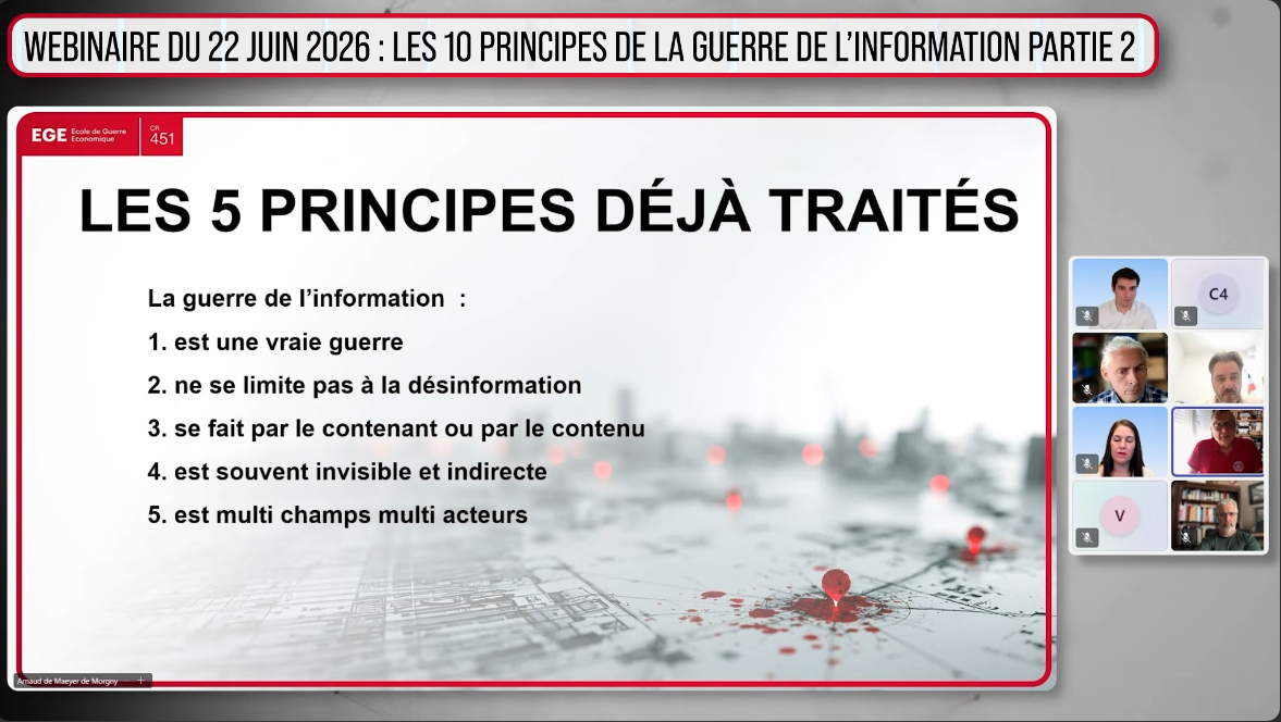Webinaire - Les 10 principes fondamentaux de la guerre de l'information, partie 2 Webinaire - Les 10 principes fondamentaux de la guerre de l'information, partie 2