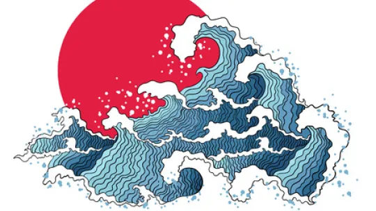 40497299-illustration-asiatique-des-vagues-de-l-océan-et-du-soleil-isolé-sur-fond-blanc